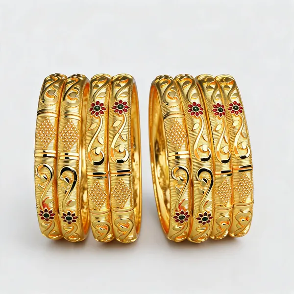 Gold_Alloy_Floral_Engraved_Bangles_For_Women