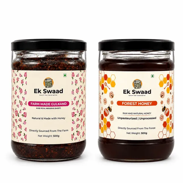Gulkand_&_Honey_Combo_|_Large_(Gulkand_500g+Honey_500g)