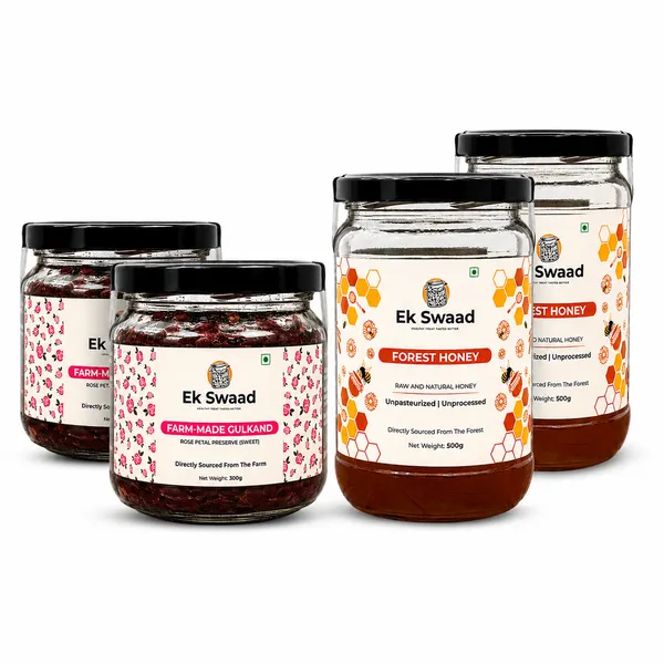 Gulkand_&_Honey_Combo_|_Pack_of_2_(Gulkand_500g+Honey_500g)