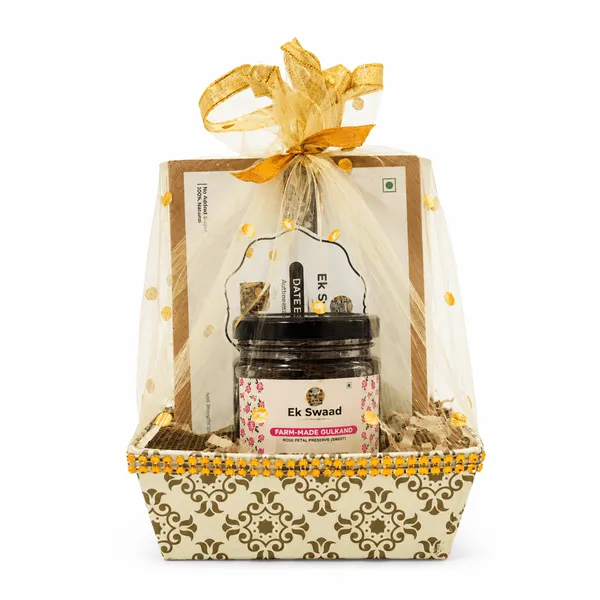 Gift_Hamper_|_Gulkand_180g+Date_Bites_250g+Paan_Mukhwas_100g