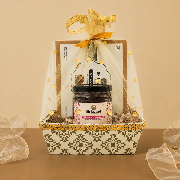 Gift_Hamper_|_Gulkand_300g+Honey_350g+Date_Bites_500g