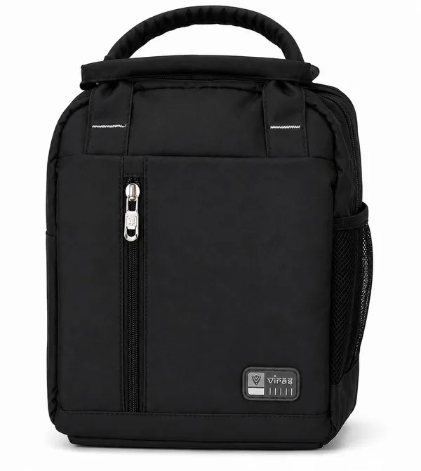 Fluxy_Lunch_Bag_For_Men_Women_Bottle_Holder_Black