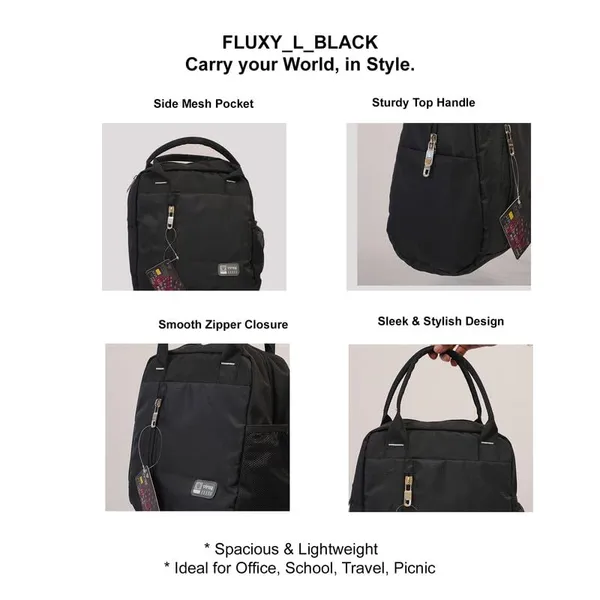 Fluxy_Lunch_Bag_For_Men_Women_Bottle_Holder_Black