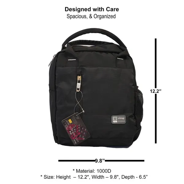 Fluxy_Lunch_Bag_For_Men_Women_Bottle_Holder_Black