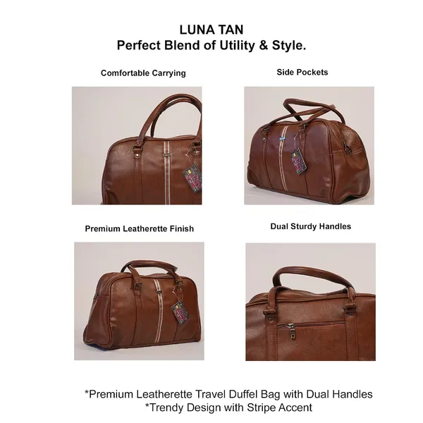 Luna_Tan_Duffle_Bag_Stylish_Durable_Pu_Leather_Travel_Bag_For_Men_Women_Spacious_Carry_Bag_For_Gym_Weekend_Trips_Sports_And_Daily_Use