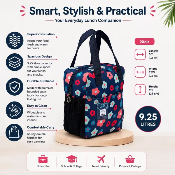 Office_Lunch_Bag_For_Men_Women_9_25_Litres_Capacity_Bounded_Satin_Fabric_Black_Insulated_Tiffin_Carry_Bag_Durable_Lunch_Carrier_With_Double_Handles