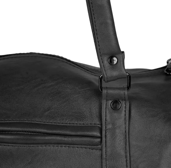 Travel_Duffle_Bag_For_Men_Women_30l_Rexine_Material_Lightweight_Waterproof_Carry_Bag_With_4_Compartments_Gym_Bag_Weekender_Bag_Cabin_Luggage_Overnight_Travel_Bag_Black