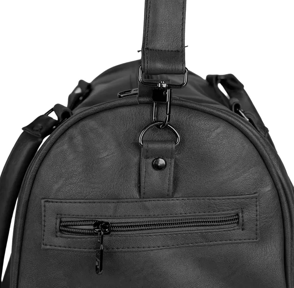 Travel_Duffle_Bag_For_Men_Women_30l_Rexine_Material_Lightweight_Waterproof_Carry_Bag_With_4_Compartments_Gym_Bag_Weekender_Bag_Cabin_Luggage_Overnight_Travel_Bag_Black