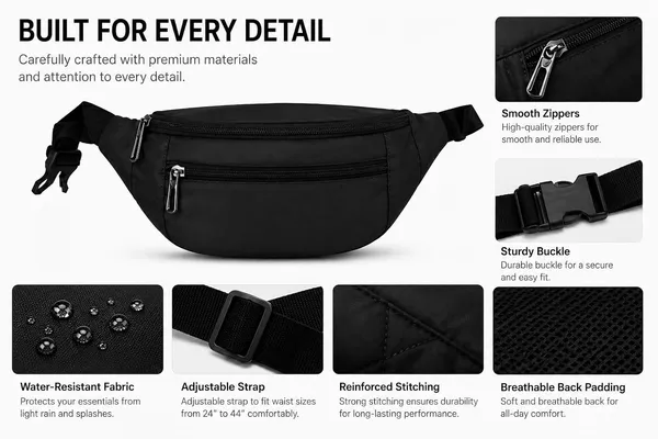 Belto_Waist_Bag_For_Men_Women_2_1l_Water_Resistant_Waist_Pack_With_2_Zippered_Compartments_Adjustable_Strap_Multipurpose_Fanny_Pack_For_Travel_Hiking_Cycling_Running_Daily_Use_Black