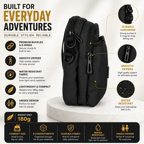 Reversible_Sling_Bag_For_Men_Women_1_75l_Compact_Crossbody_Chest_Bag_Water_Resistant_Travel_Pouch_With_3_Compartments_Lightweight_Mini_Bag_For_Daily_Use_Office_Hiking