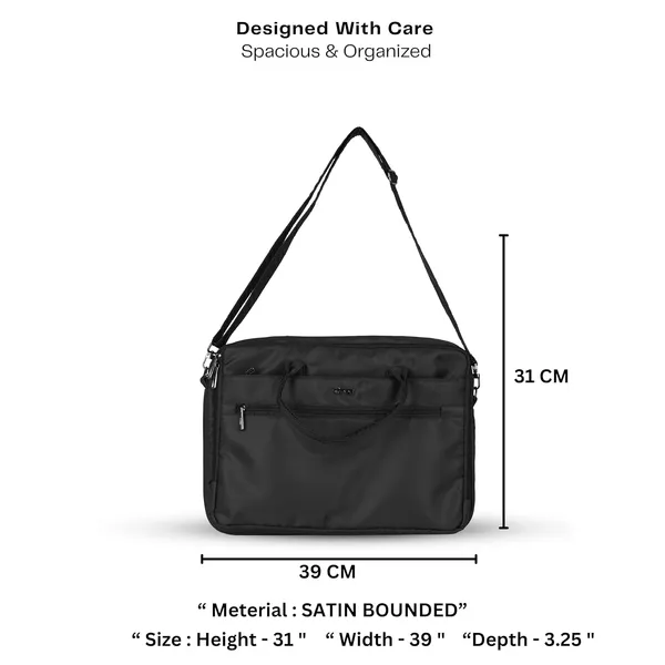 Poker_Laptop_Office_Bag_For_Men_Women_Waterproof_9_7l_Briefcase_15_6_Inch_Laptop_Compartment_5_Compartments_Satin_Fabric_Black_Brown_Formal_Business_Messenger_Bag