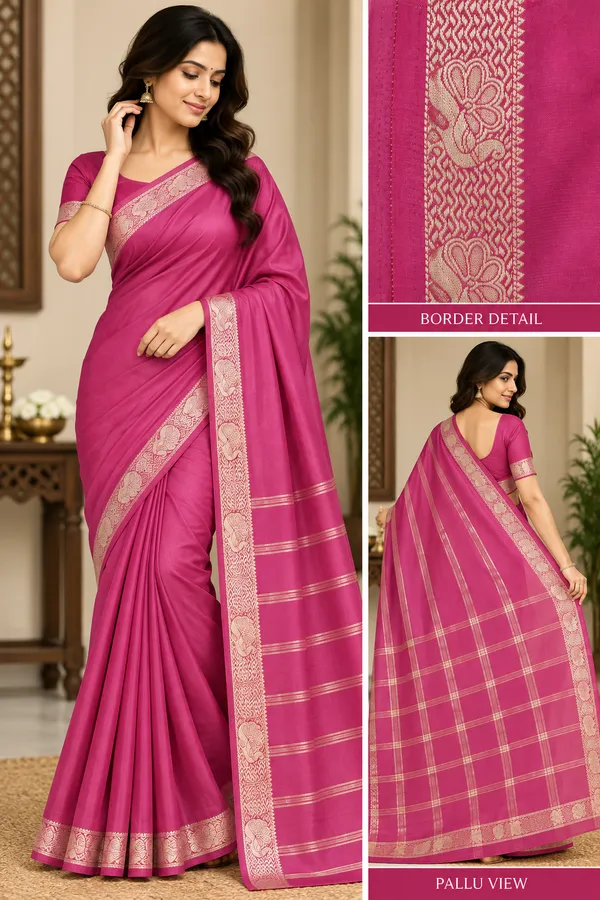 Pink_Semi_Crepe_Traditional_Saree_For_Women