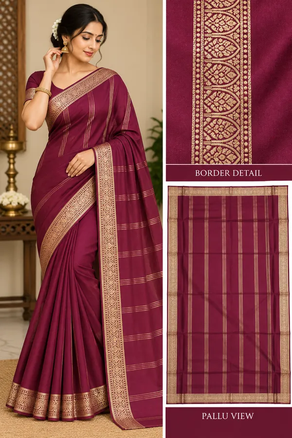 Maroon_Semi_Crepe_Woven_Traditional_Saree_For_Women