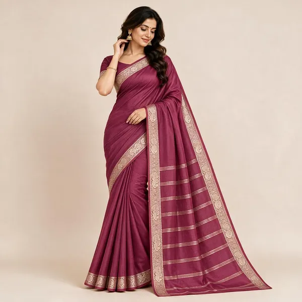 Magenta_Semi_Crepe_Traditional_Saree_For_Women