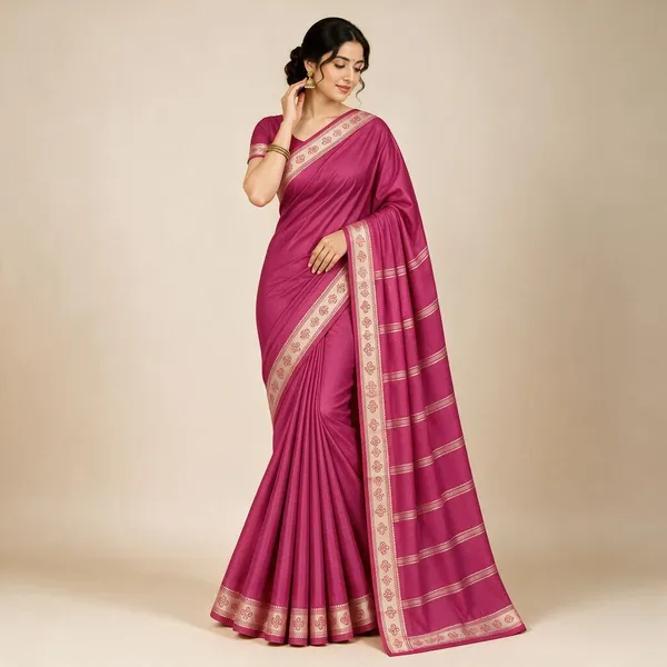 Magenta_Semi_Crepe_Traditional_Saree_For_Women