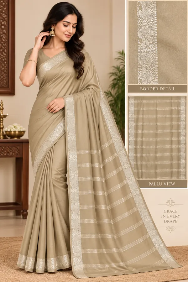 Beige_Semi_Crepe_Woven_Saree_For_Women