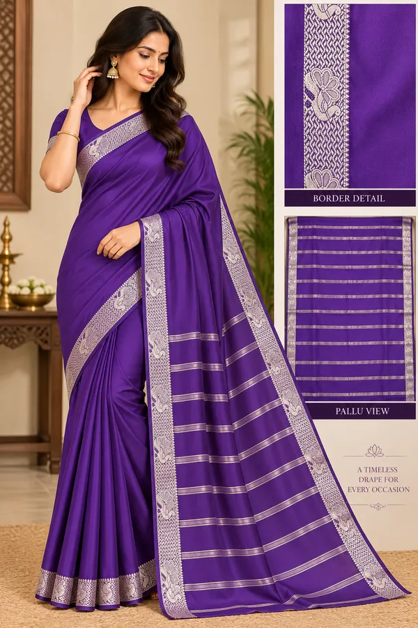 Purple_Semi_Crepe_Woven_Border_Saree_For_Women