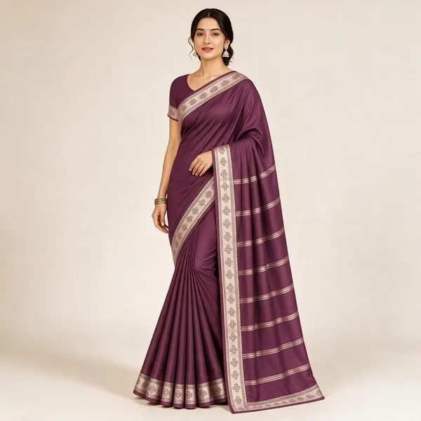 Purple_Semi_Crepe_Printed_Saree_For_Women