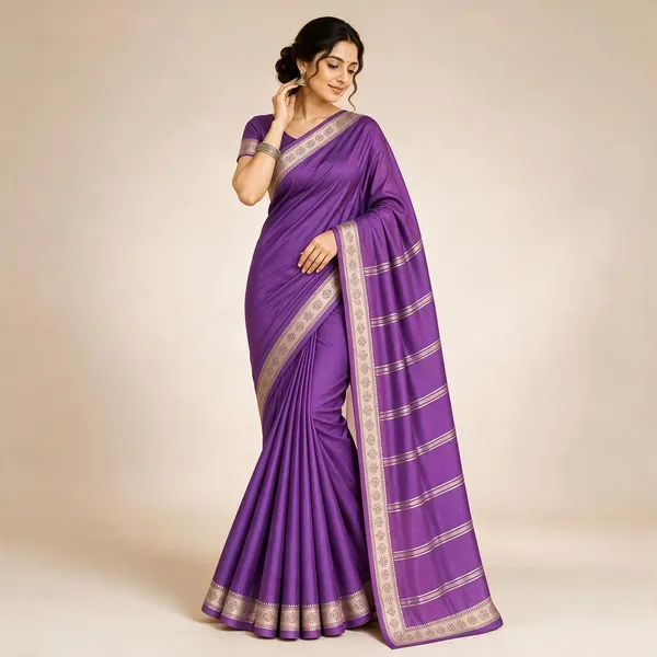 Purple_Semi_Crepe_Traditional_Saree_For_Women