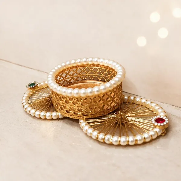 Pearl_Ring_With_Metal_Holder_Candle_Holder_Pack_Of_7