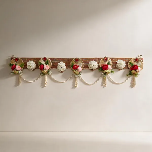 Jute_Base_With_Artificial_Flower_And_Pearl_Beads_Dwar_Toran