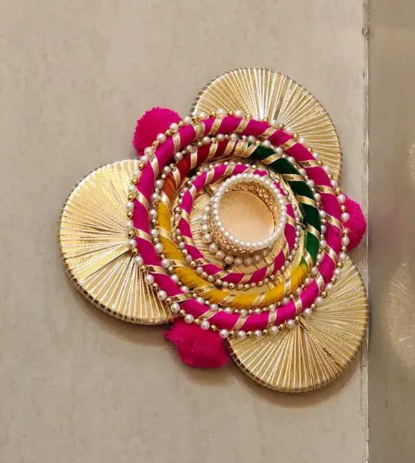 Gota_Base_With_Multi_Color_Ring_Candle_Holder