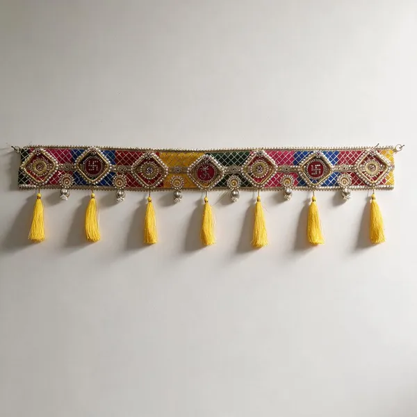 Jute_Base_With_Multi_Color_Lace_And_Pearl_Rings_Dwar_Toran
