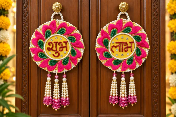 royal_pink_floral_shubh_labh_hanging