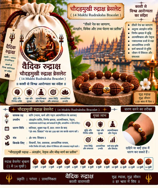 14_Mukhi_Rudraksha_Bead_Bracelet