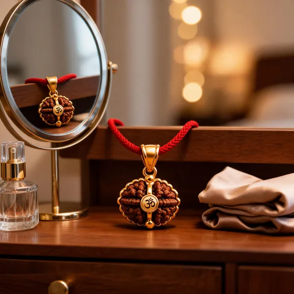 4_Mukhi_Rudraksha_Pendant_With_Om_Charm