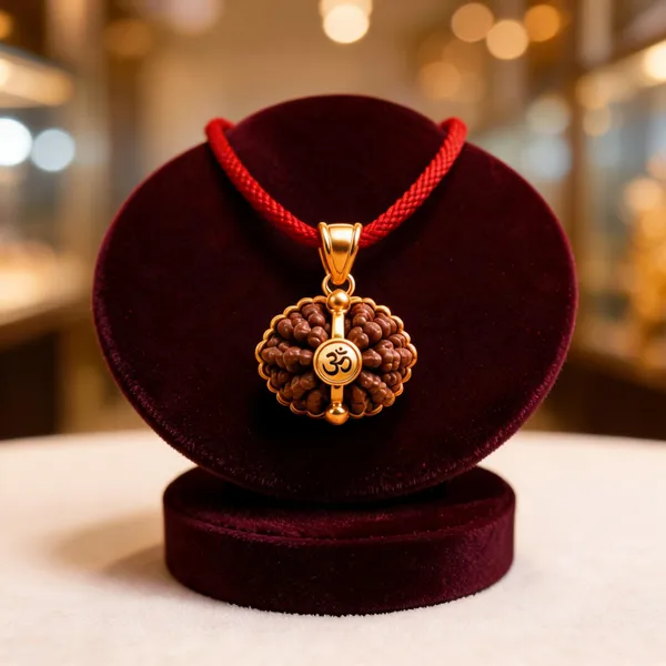 Brown_Rudraksha_Beaded_Pendant_For_Devotional_Wear