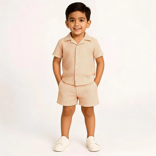 Orange_Cotton_Shirt_Shorts_Coord_Set_For_Boys