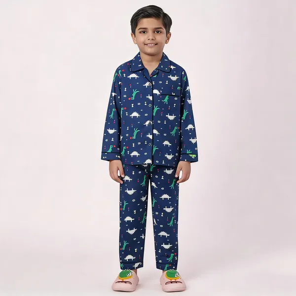 Dark_Blue_Cotton_Printed_Nightwear_For_Boys