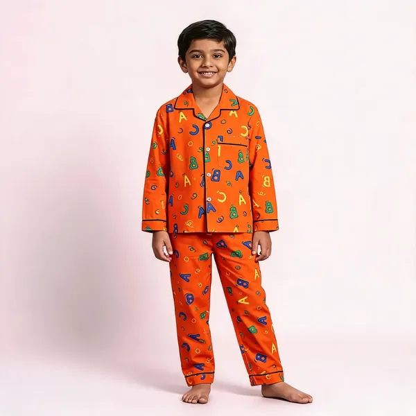 Orange_Cotton_Printed_Nightwear_For_Boys