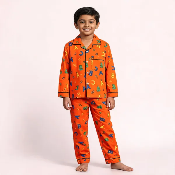 Orange_Cotton_Relaxed_Fit_Printed_Nightwear_For_Boys