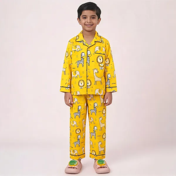 Yellow_Cotton_Printed_Nightwear_For_Boys