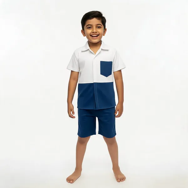 Blue_Cotton_Casual_Shirt_Shorts_Set_For_Boys