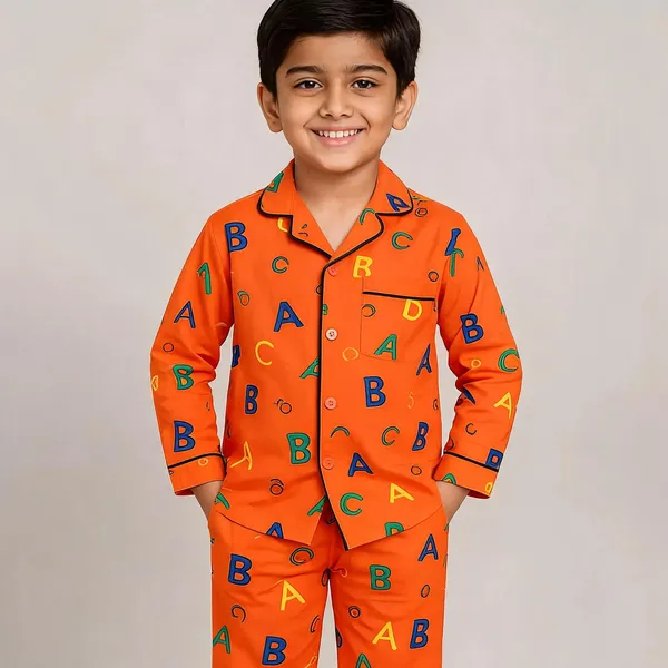 Orange_Cotton_Relaxed_Fit_Printed_Nightwear_For_Boys