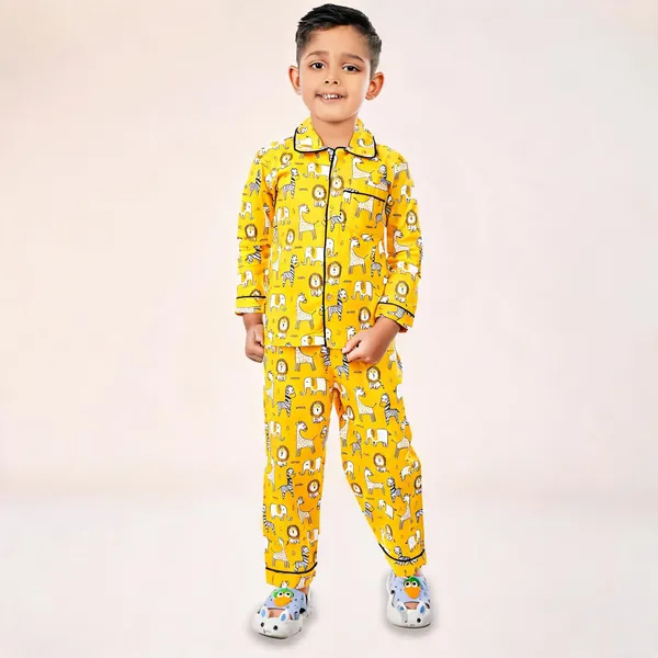 Yellow_Cotton_Printed_Nightwear_For_Boys