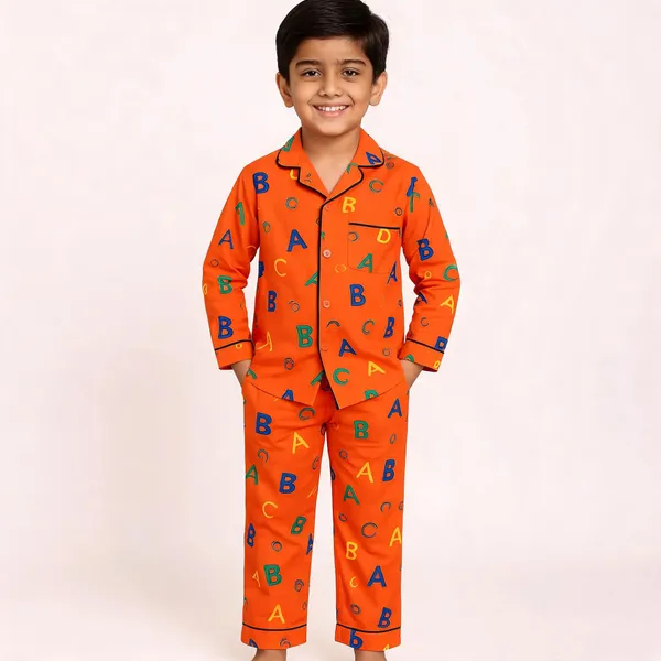 Orange_Cotton_Printed_Nightwear_For_Boys