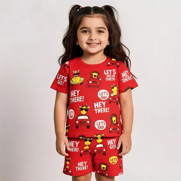 Red_Cotton_Printed_Nightwear_For_Girls_Pack_Of_2