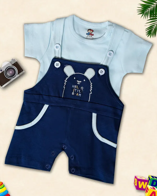 Dark_Blue_Cotton_Printed_Dungaree_For_Baby_Boys_&_Girls