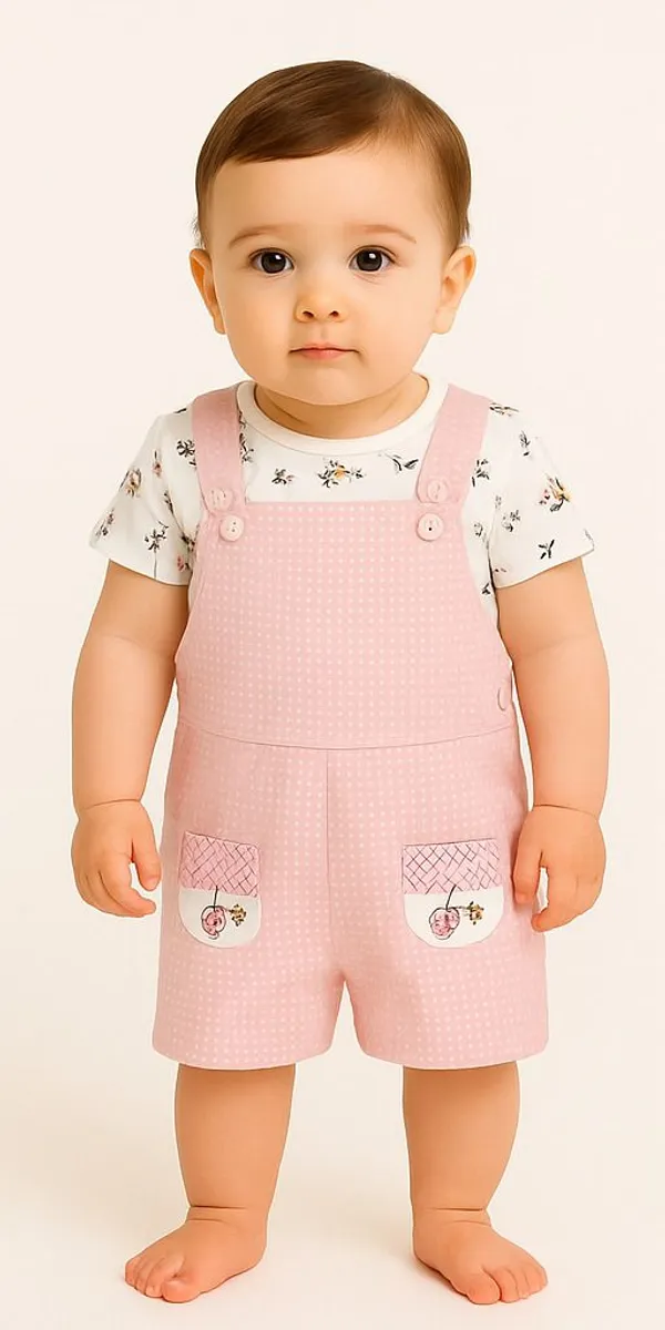 White_Cotton_Polka_Print_Dungaree_For_Baby_Boys_&_Girls