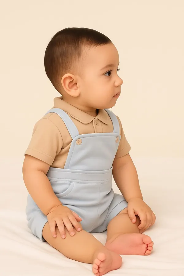 Multicolor_Cotton_Polka_Print_Dungaree_For_Baby_Boys_&_Girls