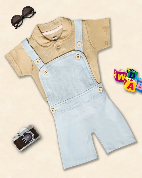 Multicolor_Cotton_Polka_Print_Dungaree_For_Baby_Boys_&_Girls