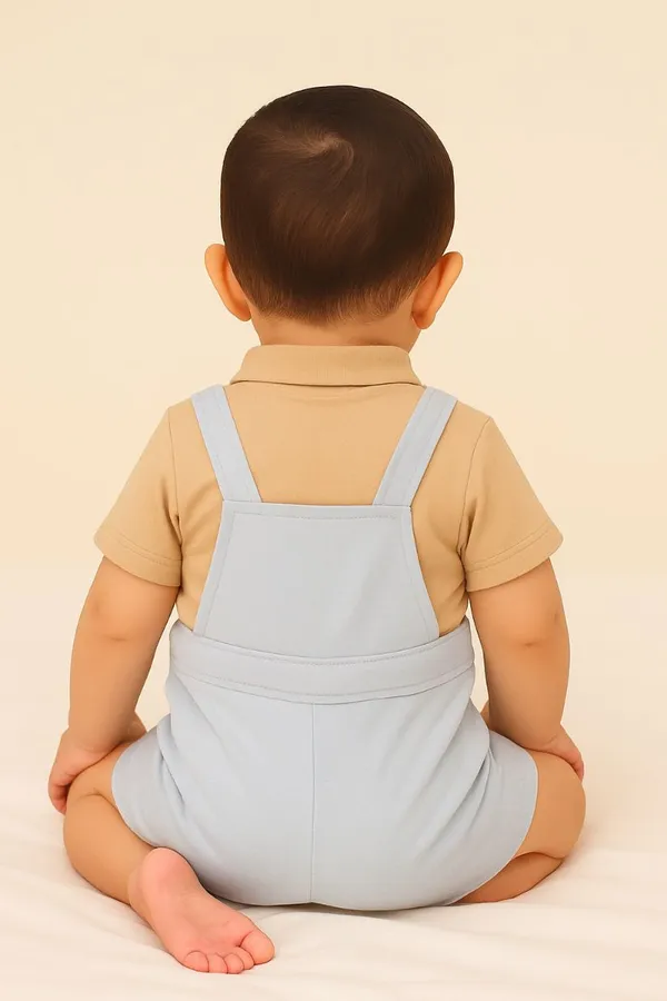 Multicolor_Cotton_Polka_Print_Dungaree_For_Baby_Boys_&_Girls