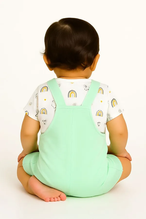 Light_Green_Cotton_Polka_Print_Dungaree_For_Baby_Boys_&_Girls