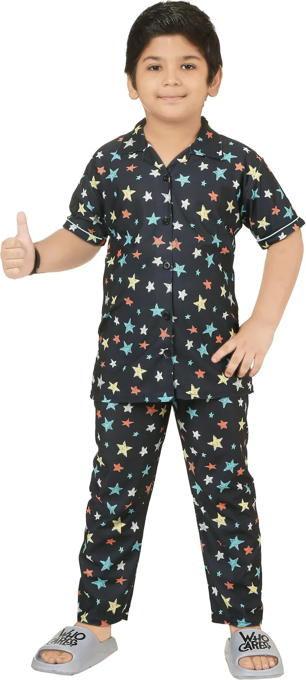 Black_Cotton_Printed_Nightwear_For_Girls