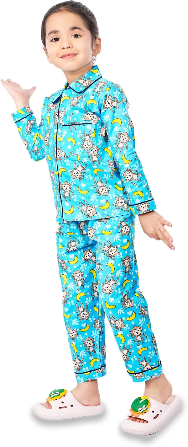 Blue_Cotton_Printed_Nightwear_For_Girls