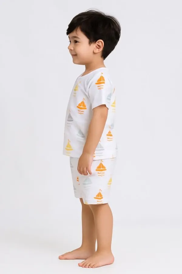 White_Cotton_Printed_Shirt_Shorts_Set_For_Baby_Boys_&_Girls